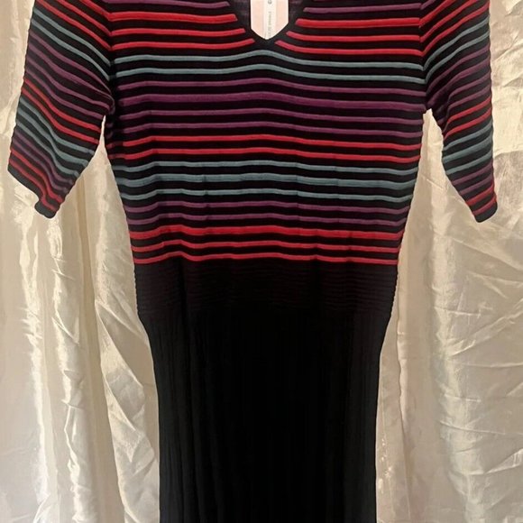 Candie's Womens Juniors Striped Choker Gigi Skater Sweater Dress Black Size XL - Picture 3 of 11